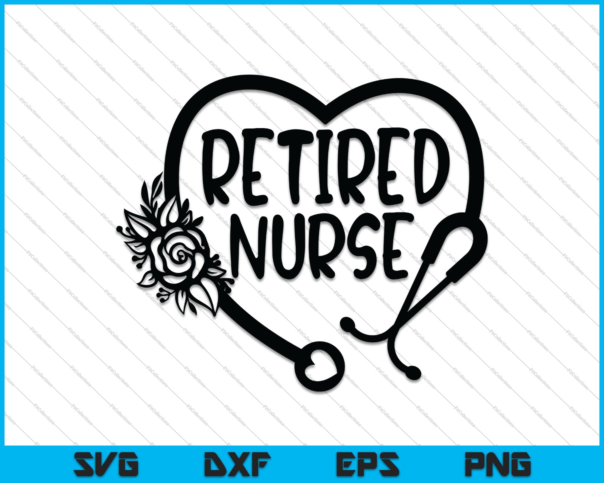 Download Retired Nurse Stethoscope Heart Svg Png Files Creativeusarts