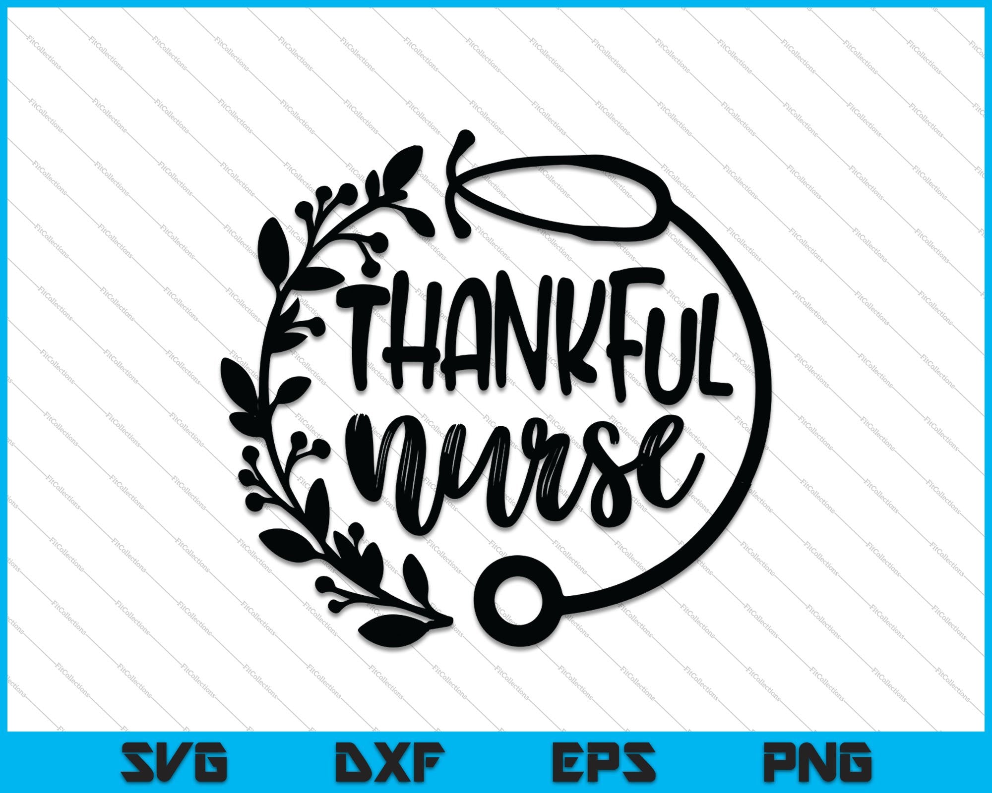 Download Thankful Nurse Wreath Monogram Frame Svg Png Files Creativeusarts