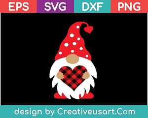 Download Valentine Gnome Love Svg Png Cutting Printable Files Creativeusarts