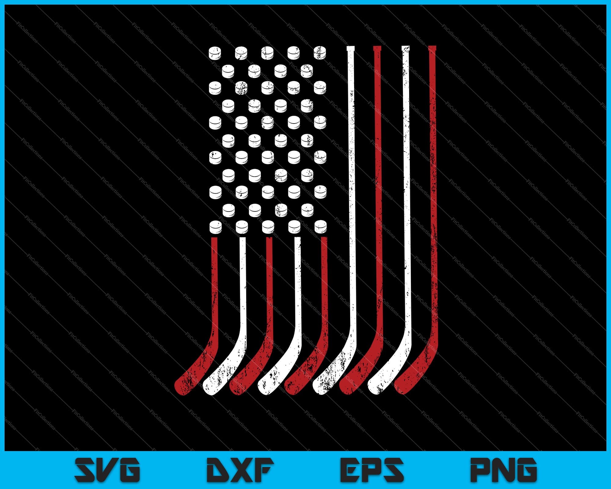 Download Vintage American Flag Hockey 4th July Svg Png Files Creativeusarts