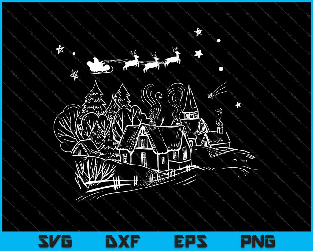 Download Christmas Village Svg Png Cutting Printable Files Creativeusarts