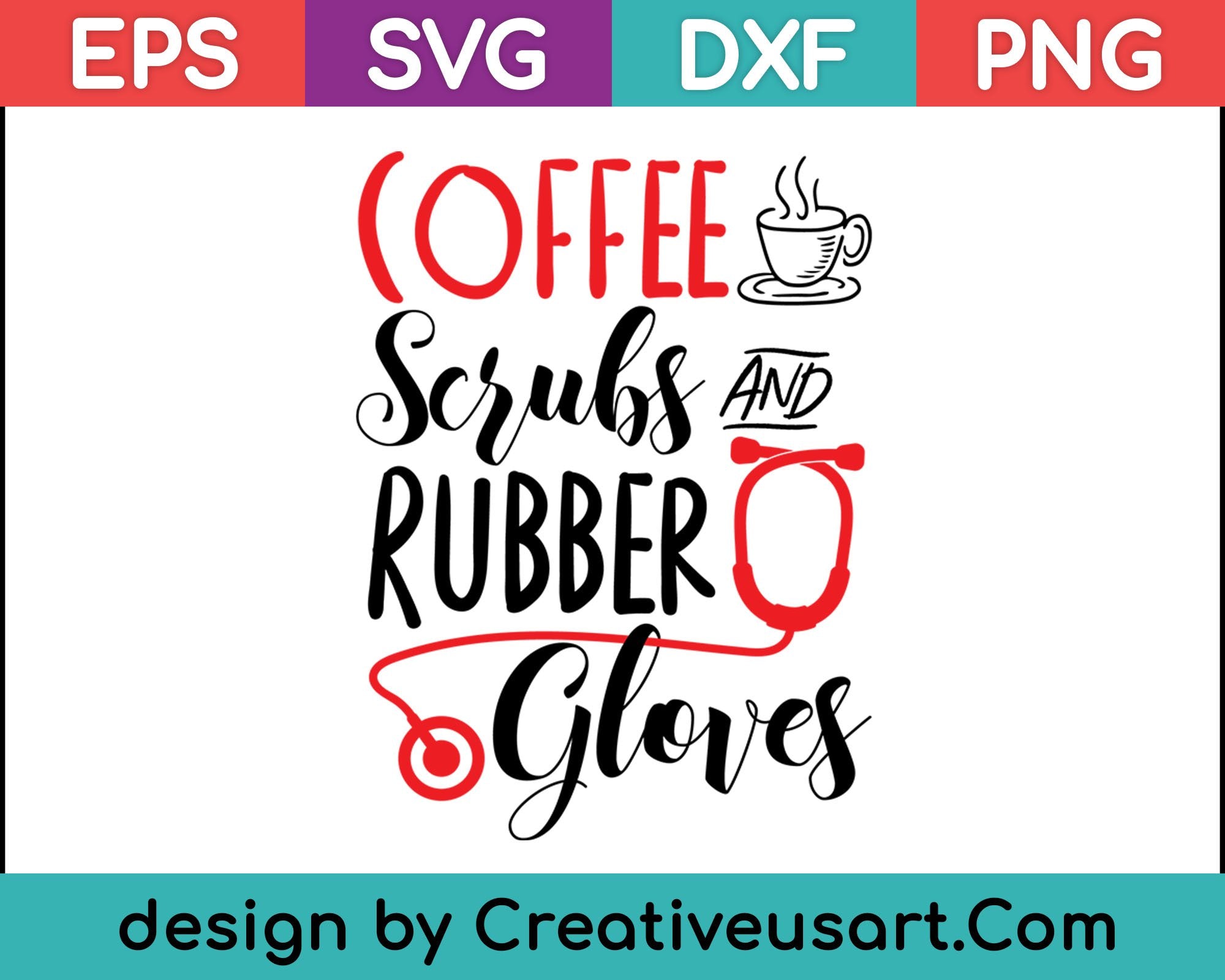 Download Coffee Scrubs And Rubber Gloves Svg Files Creativeusarts