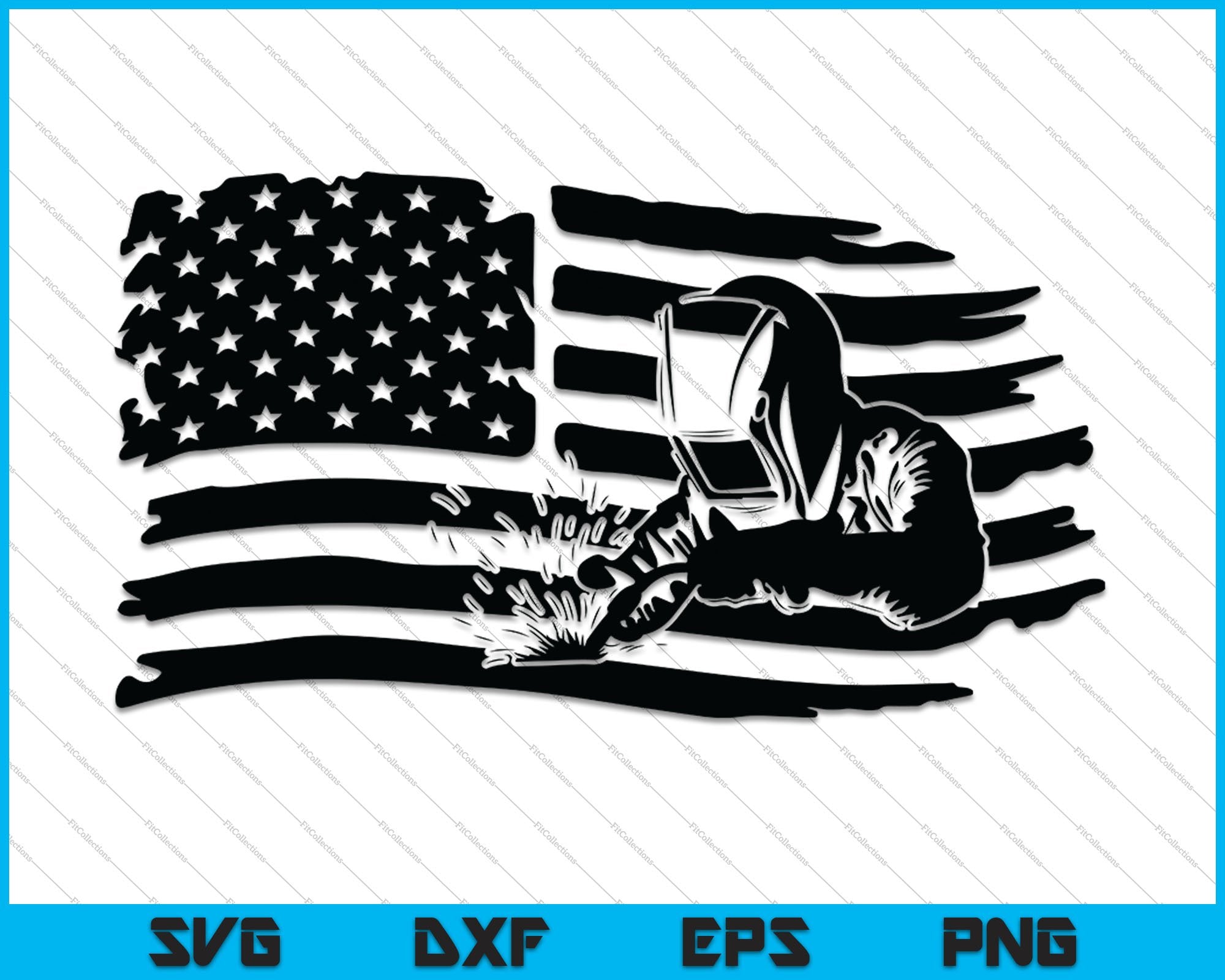 Download Welder American Flag Svg Png Files Creativeusarts