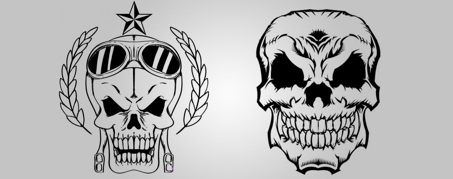 Geben Sie dem Skull Gesichtsausdrücke