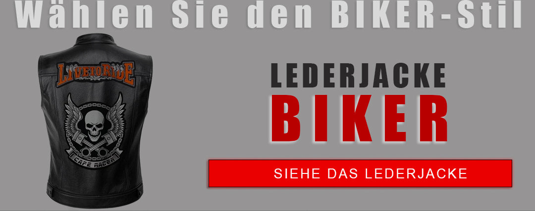 Totenkopf Lederjacke biker