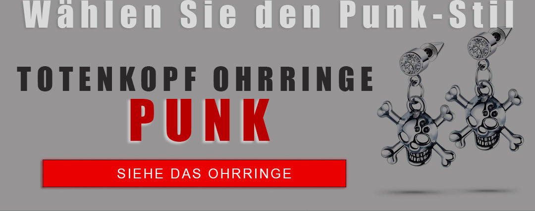 totenkopf ohrringe fur punk