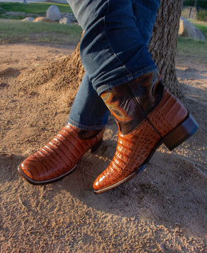 Arles BD704 Cognac Men Boot - Castaneda Shoes - Cognac Leather Boots