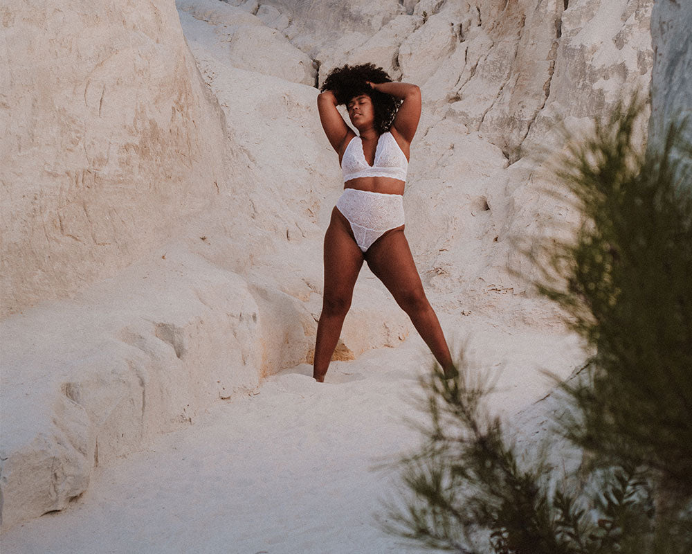 Daylight Bloom White Bralette