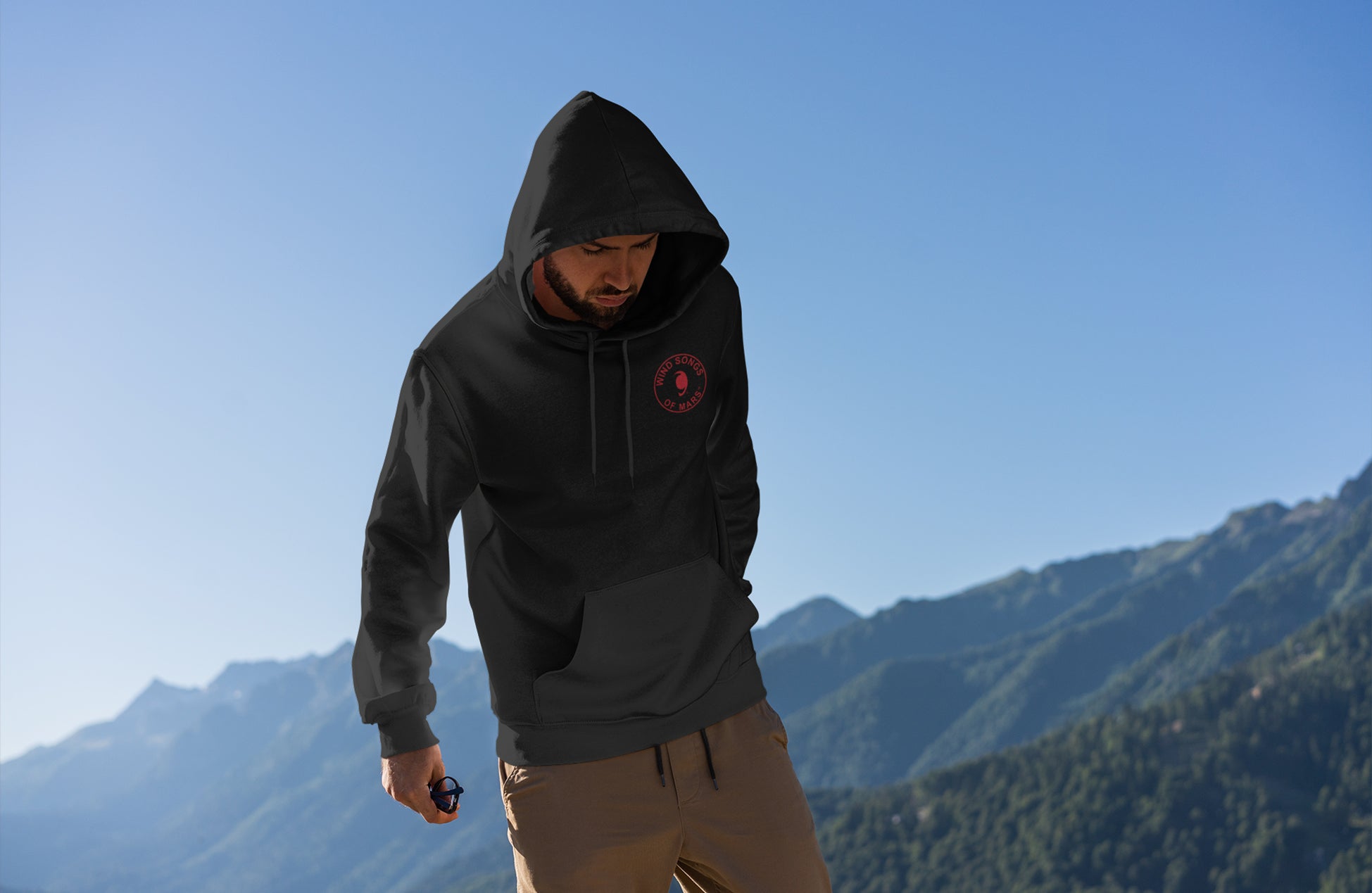 Wind Songs Of Mars Red Patch Hoodie