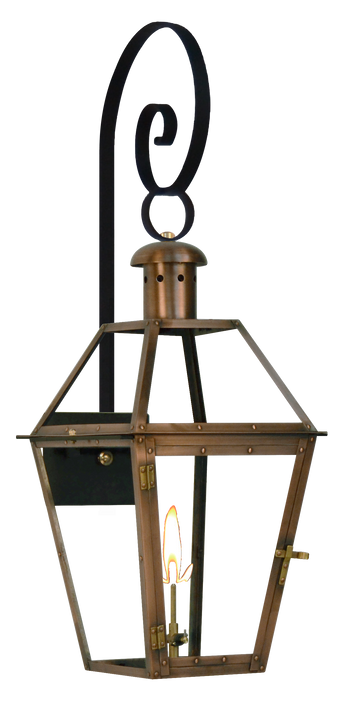GT-240, wall light, copper lantern, gas and electric lighting