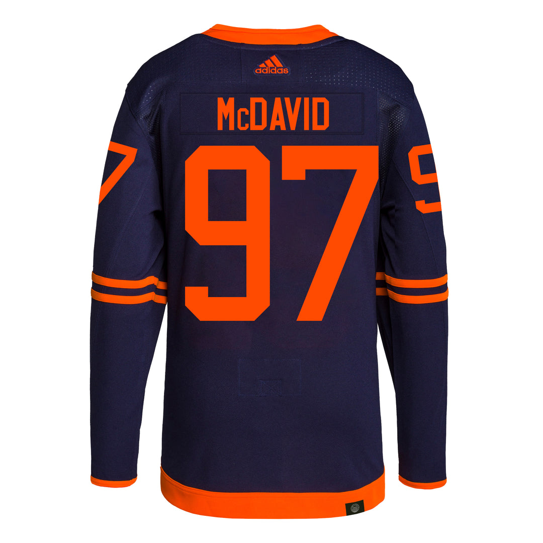 adidas Connor McDavid Edmonton Oilers White Away - Primegreen