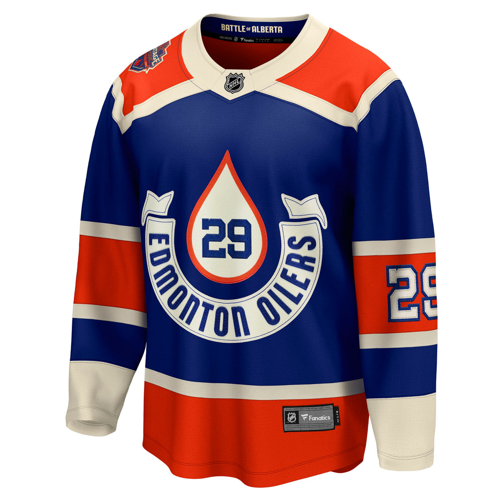 NHL Edmonton Oilers Blue 2023 Heritage Classic Hockey Jersey - Torunstyle