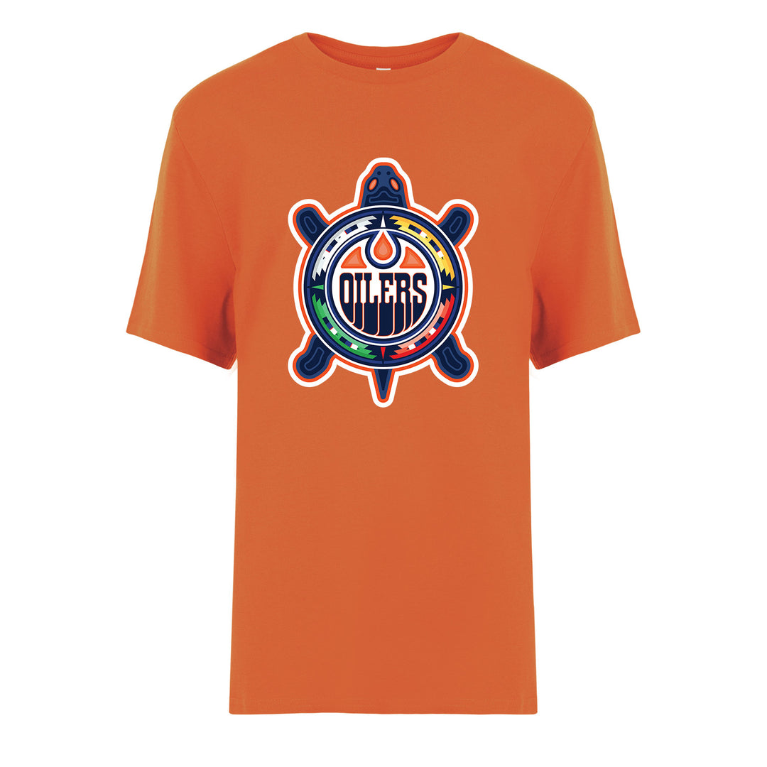 Edmonton Oilers Turtle Island Logo T-Shirt, Langarm, Hoodie - Bluecat