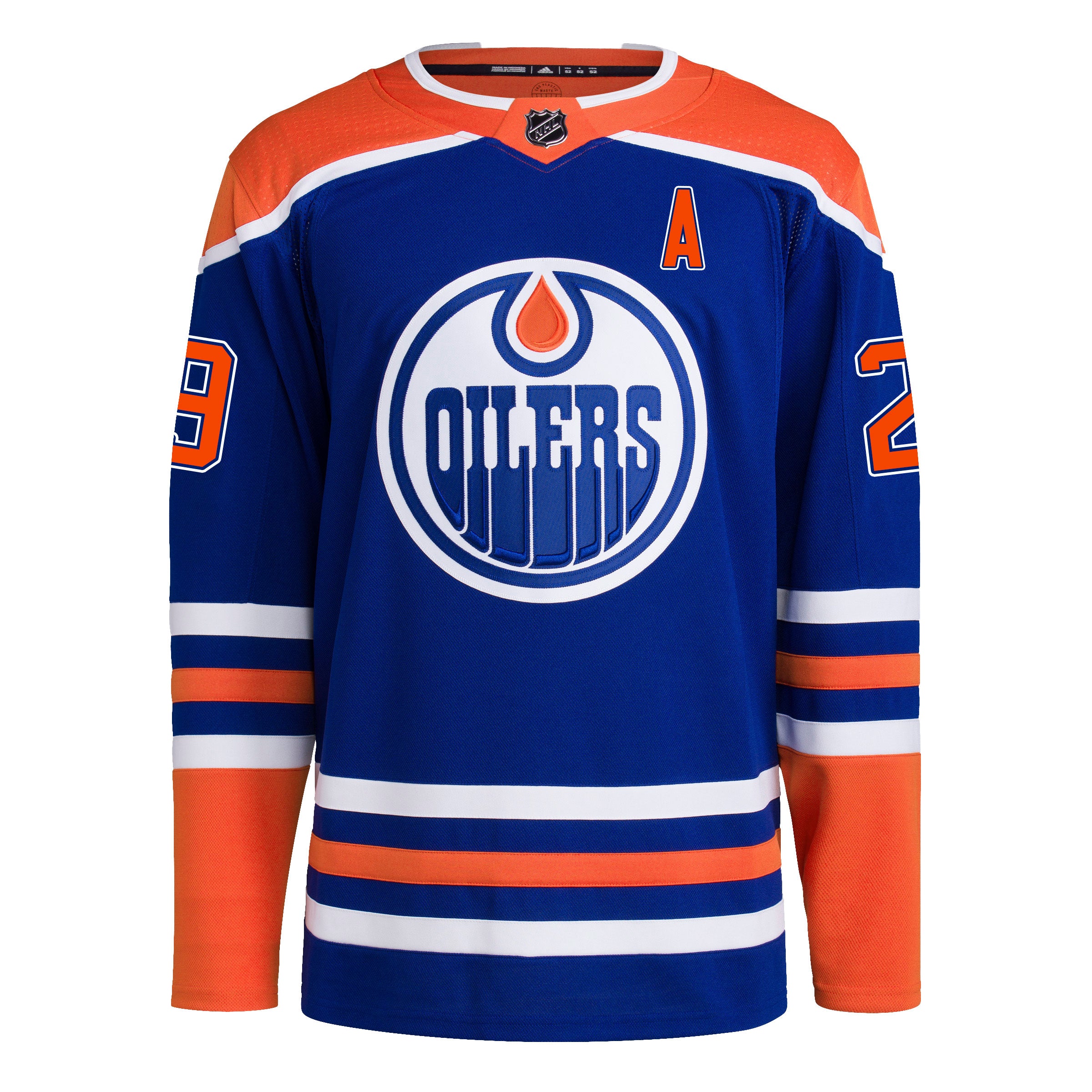 Edmonton Oilers No93 Ryan Nugent-Hopkins Orange Home USA Flag Jersey