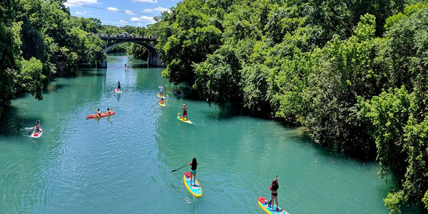 Paddle Boarding in Austin Lady Bird Lake