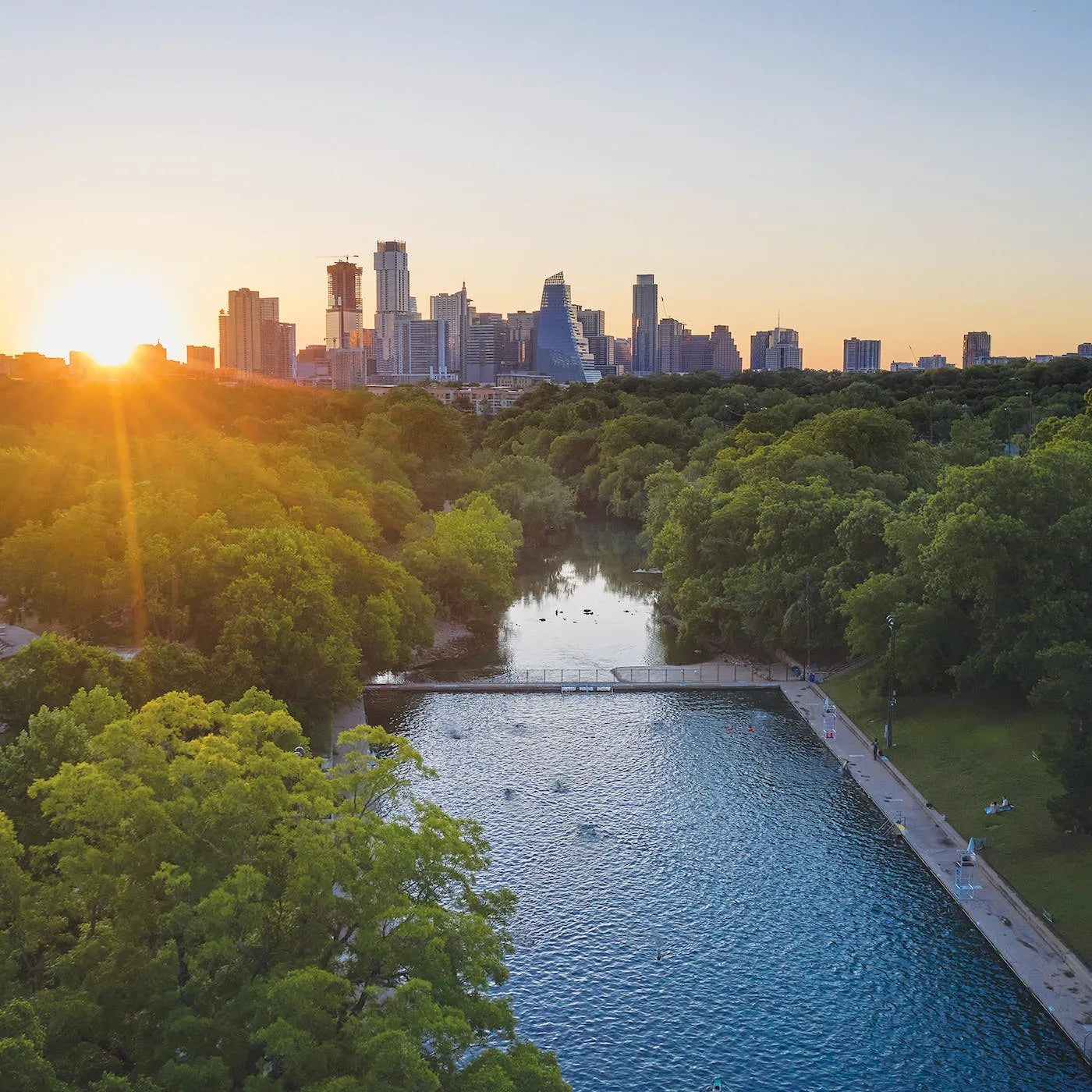 Paddle Boarding in Austin Barton Springs Pool