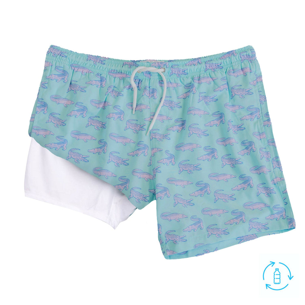 Men's Green Crocodile Classic Shorts