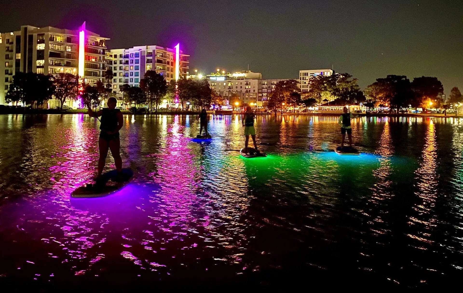 Night Glow Paddle Boarding in Orlando