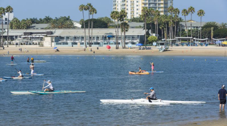 Paddle Boarding Long Beach Alamitos Bay