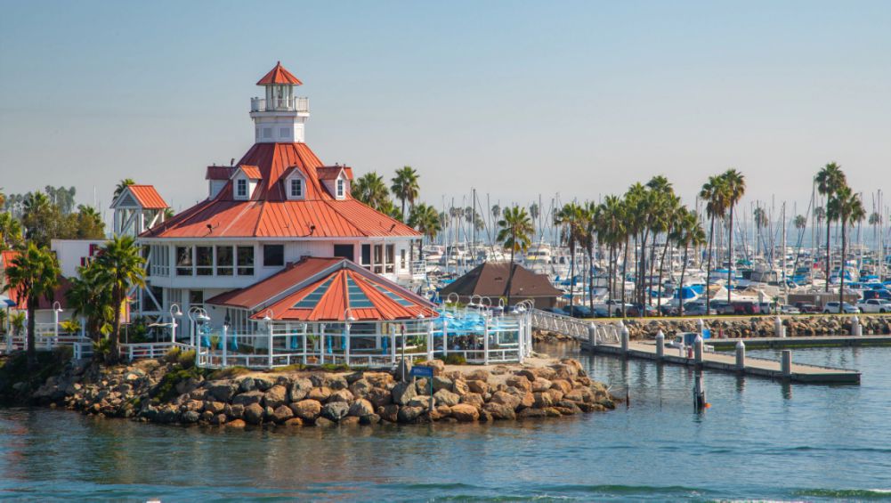 Paddle Boarding Long Beach Shoreline Village