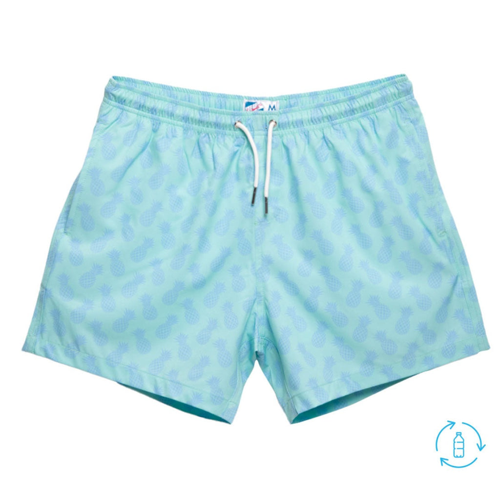 Aqua Pineapple 5" Men's Shorts