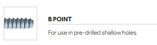 B Point screw image with description