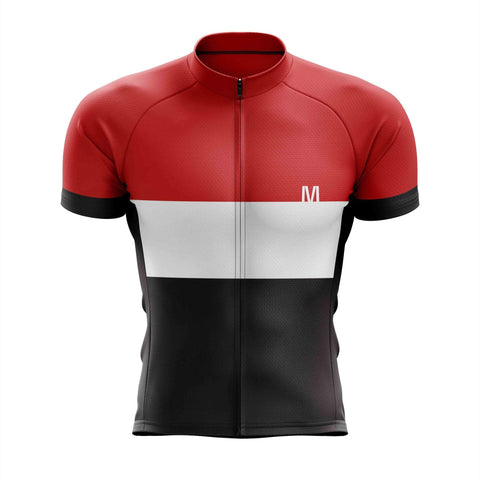 mens red cycling jersey