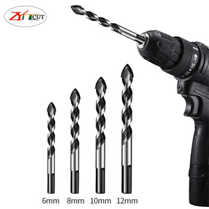 6 8 10 12mm Triangular bit Multi function triangle bit super hard alloy concrete cement wood drilling electric drill bit - CNC Tool Factory Direct Store