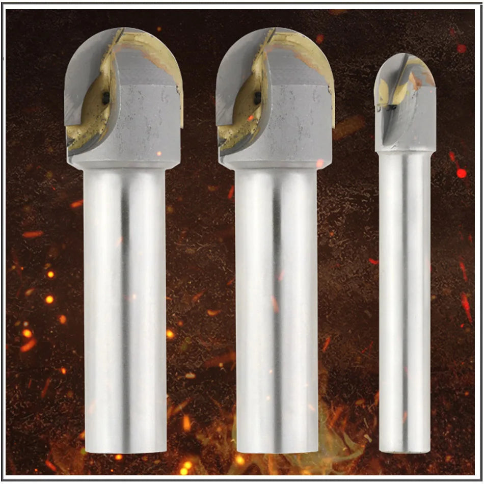 R4 R5 R6 R8 R9 R10 R12 R15 R20 R25 R30 HSS Ball Arc Milling Cutter With Carbide Straight Shank High Speed Steel ball head cutter