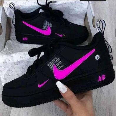 Nike Air Force Negro Rosa –
