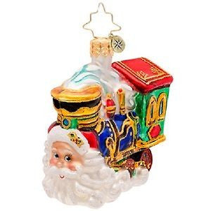 Christopher Radko CHOO CHOO CLAUS Train Little Gem ornament - My Favorite Holiday 
