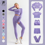 FITTOO 2/3/5pcs Seamless Yoga Set Workout Clothes for Women