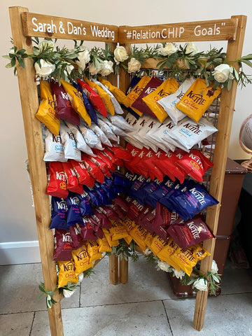 Wedding ideas- Crisps wall