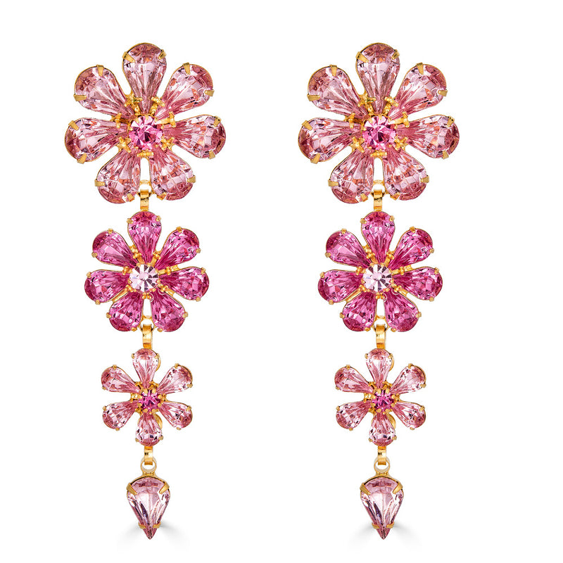 Elizabeth Cole Odette Earrings Pink Floral | HAUTEheadquarters