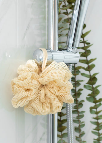 Natural Cotton Shower Pouf for Eco-Friendly Showers