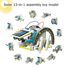 Load image into Gallery viewer, Solar Robots 13 in 1 Convertible Robot Kit Educational Toy DIY Robotics Kit Solar Powered Building Toys for Children
