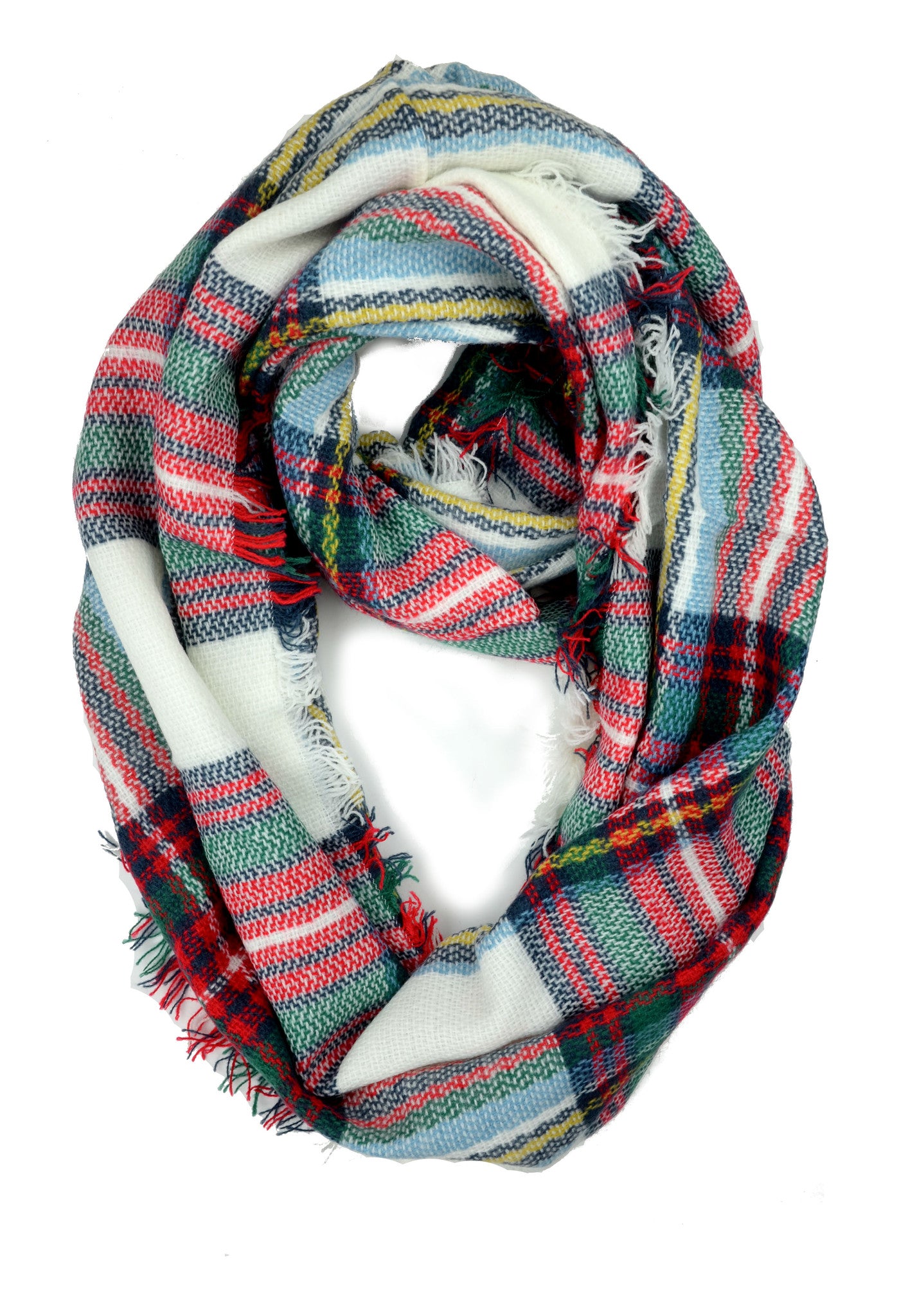 red and white plaid scarf