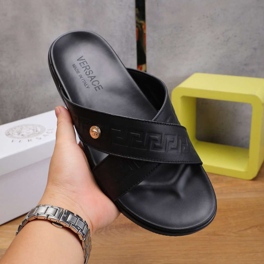 Versacer men's Popular Summer Flats Slipper Sandals Shoes 06124