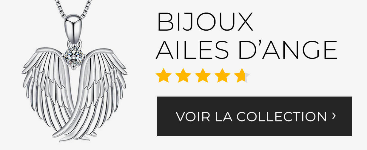 bijoux collier pendentif ailes d'ange