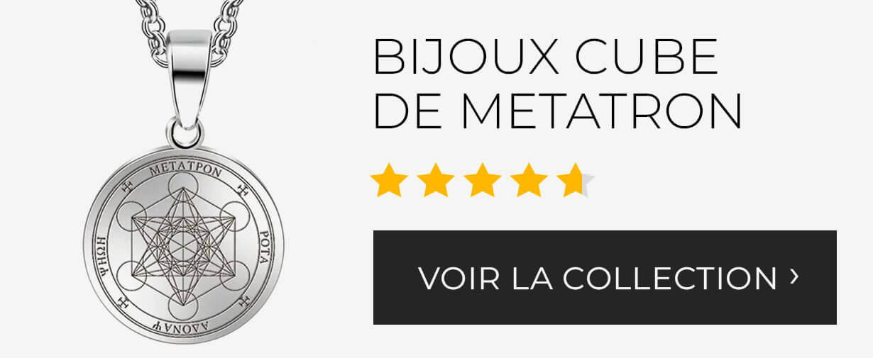 bijoux collier pendentif cube de metatron