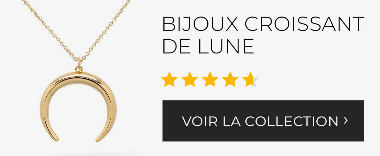 bijoux collier pendentif lune