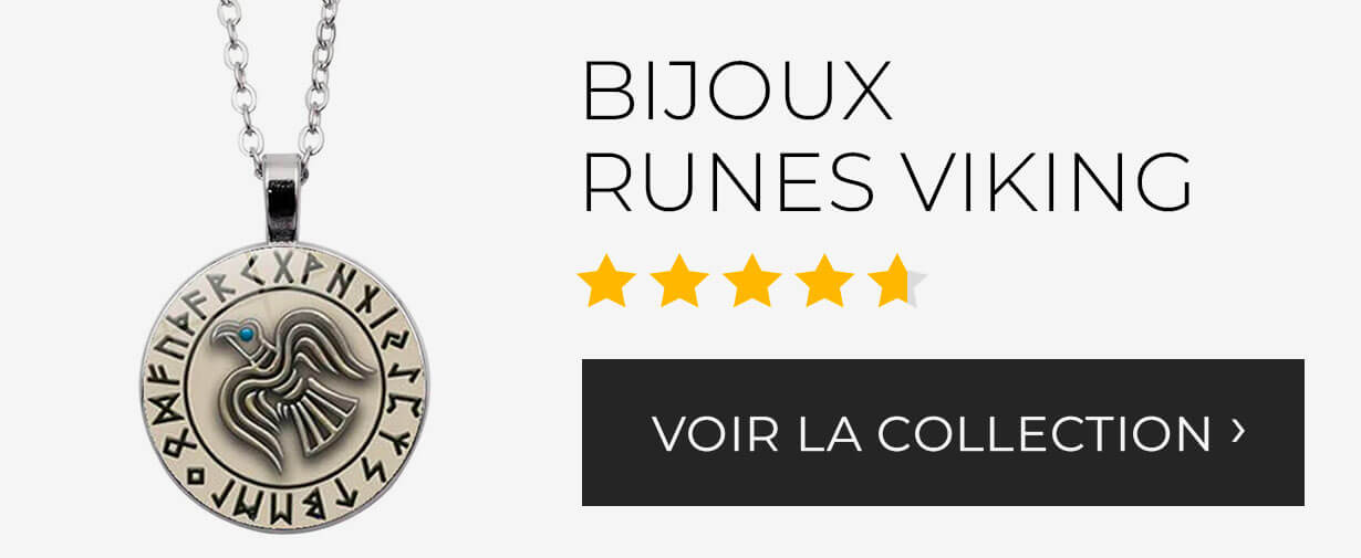 bijoux collier pendentif runes viking