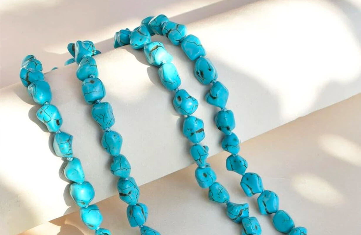 bijoux collier pierre turquoise