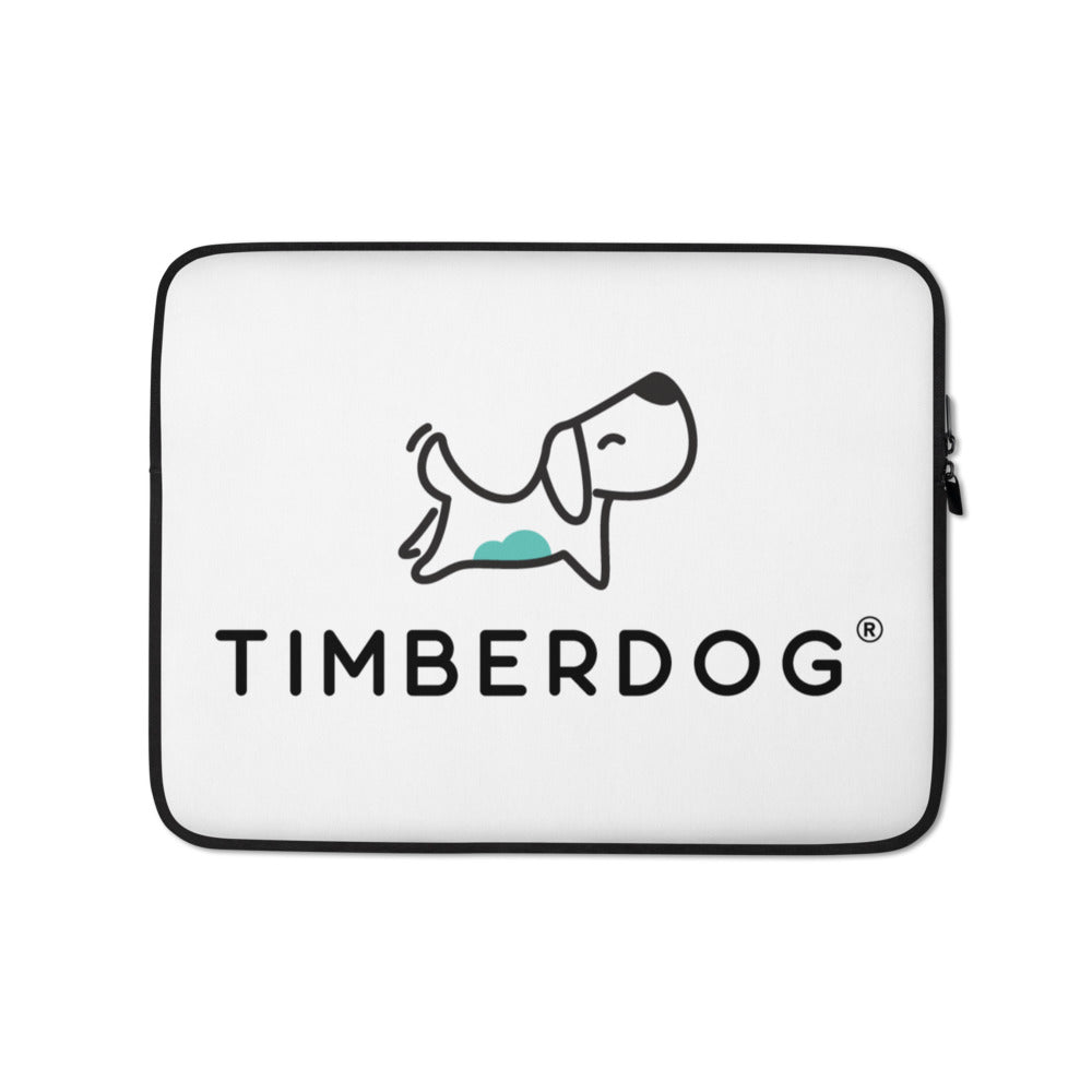 Timberdog® White & Black Logo Laptop Sleeve - 13" - TIMBERDOG product image