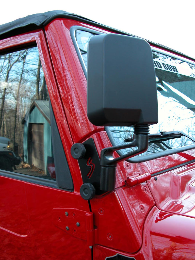 Jeep Wrangler TJ Quick-Release Mirror Relocation Bracket Set (1997-200 |  Skid Row Offroad