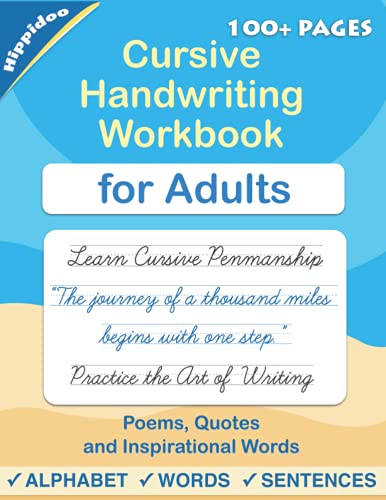  Cursive Handwriting Workbook for Teens: A cursive