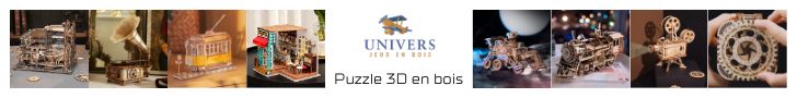 bannière puzzle 3d en bois