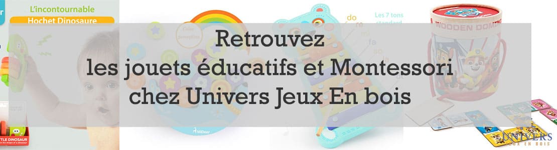 les jouets éducatifs et Montessori chez univers jeux en bois