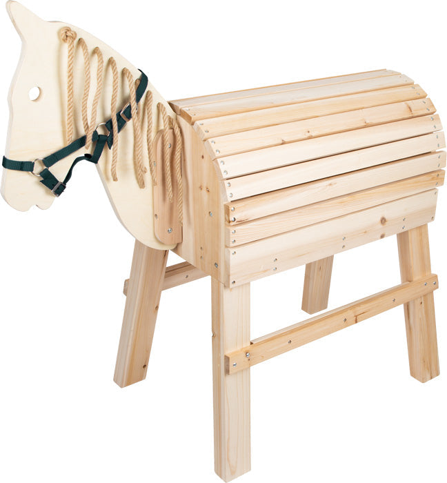 Véritable cheval en bois pour enfant