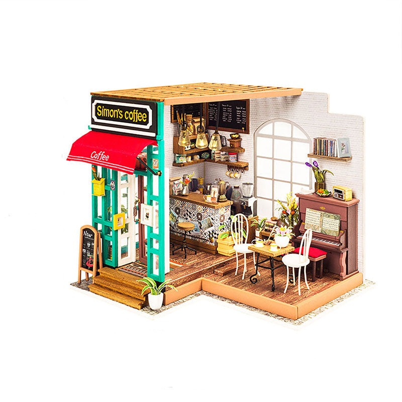 Maquette 3D en bois - Le coffee shop